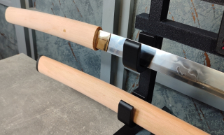 Munenori Shirasaya Katana T10 steel hitatsura hamon - samurajský meč
